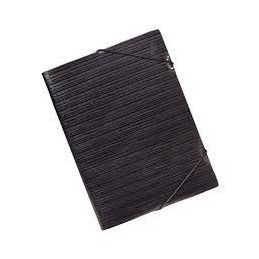 CARPETA GOMAS NEGRO FACTIS CON RAYAS
