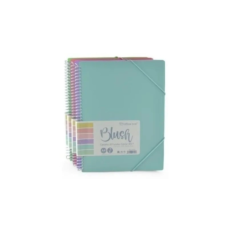 CARPETA DE 20 FUNDAS ESPIRAL 350 BLUSH