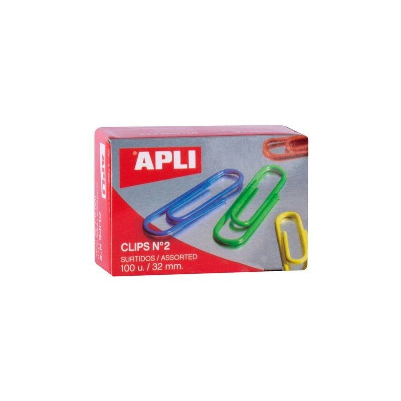 CLIPS COLORES SURTIDOS NUMERO 2 / 100uds.