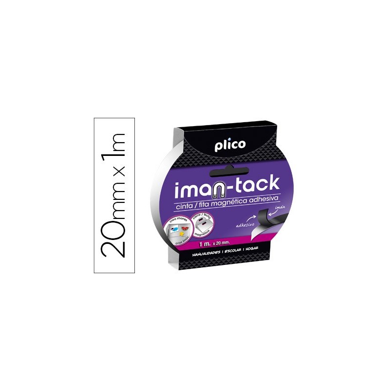 CINTA MAGNETICA ADHESIVA IMAN TACK 1MT