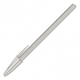 BIC CRISTAL GLACE TINTA NEGRA COLOR PLATA