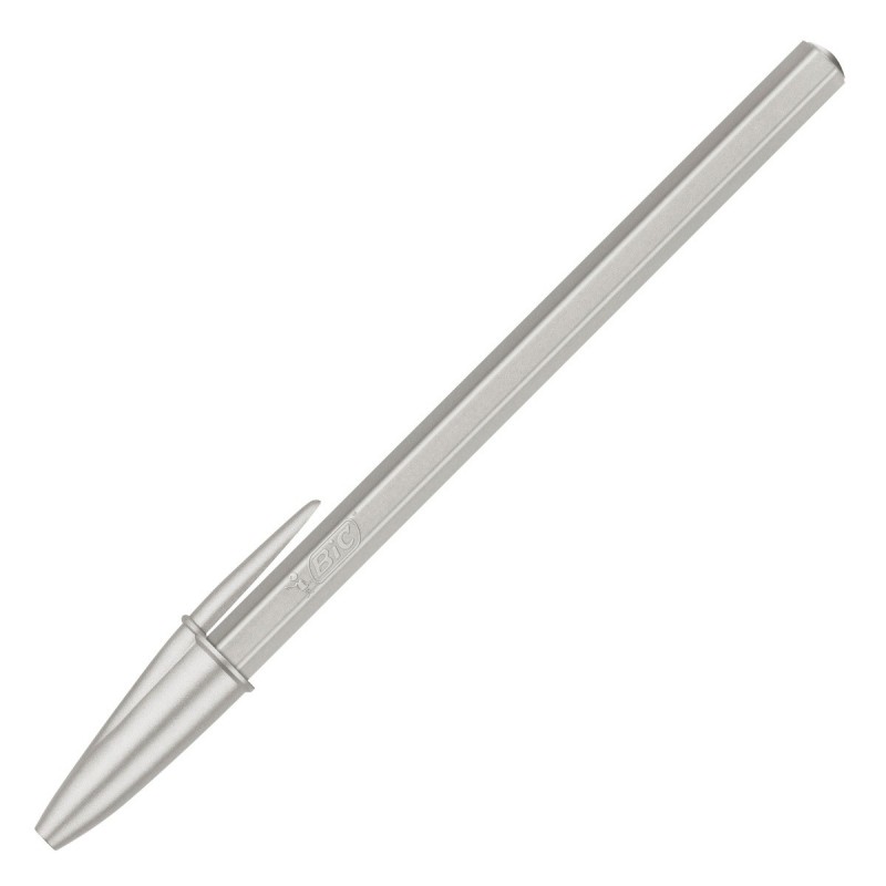 BIC CRISTAL GLACE TINTA NEGRA COLOR PLATA