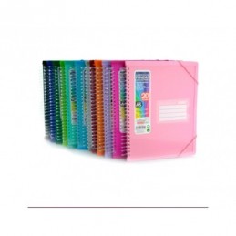 CARPETA DE 20 FUNDAS A5 ESPIRAL COLORLINE SURTIDO