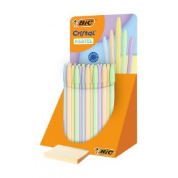 BOLI BIC CRISTAL PASTEL TINTA COLOR AZUL