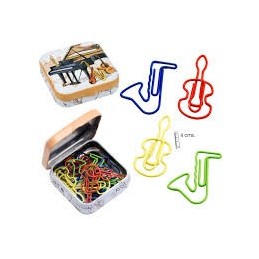 SET 12 CLIPS INSTRUMENTOS EN LATA