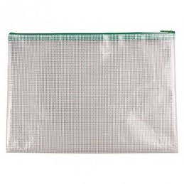 BOLSA MULTIUSOS Q-CONNECT MALLA A4 CREMALLERA VERD