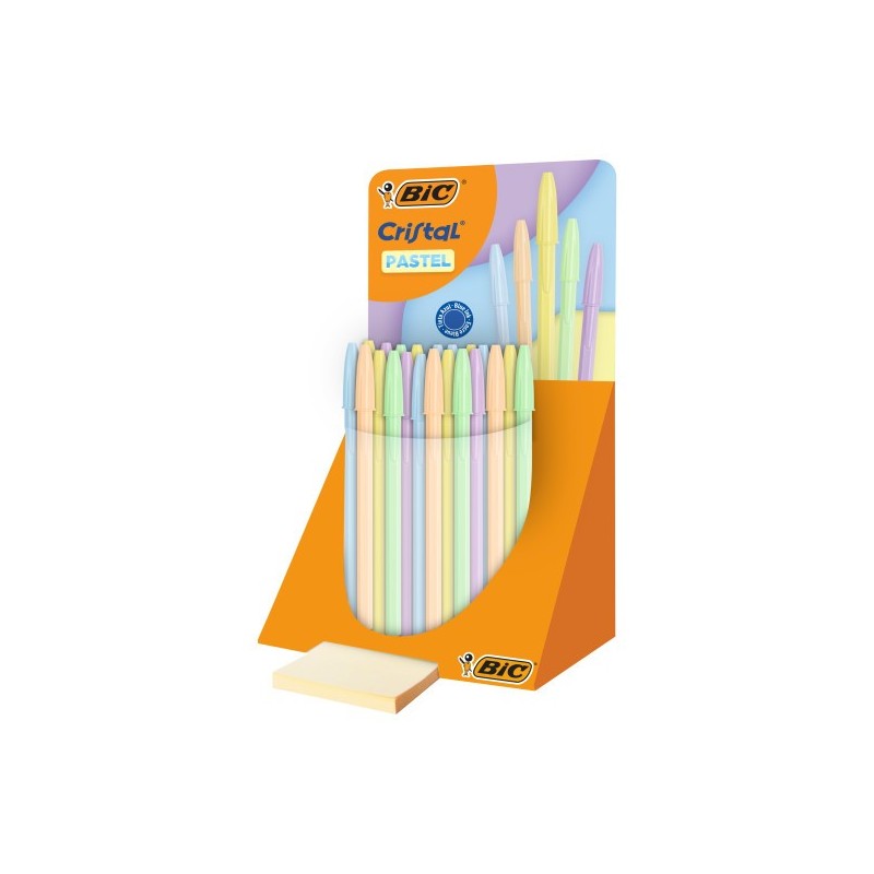 BOLI BIC CRISTAL PASTEL TINTA COLOR AZUL