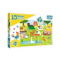 PUZZLE MAXI ANIMALES GRANDE 15 PZS