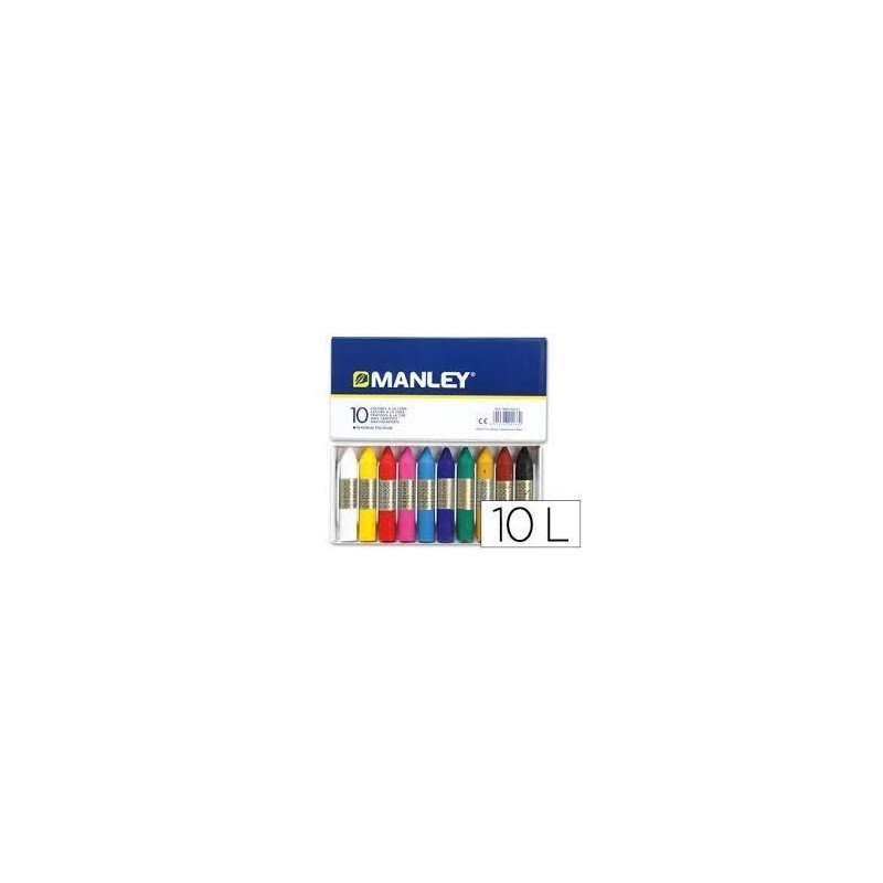 ESTUCHE 10 CERAS BLANDAS MANLEY