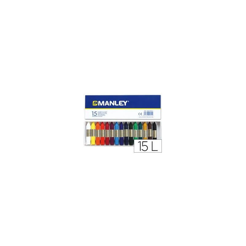 ESTUCHE 15 CERAS BLANDAS MANLEY