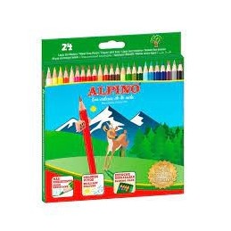 ESTUCHE 24 LAPICES COLORES ALPINO