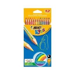 ESTUCHE 12 LAPICES COLORES BIC TROPICOLORS
