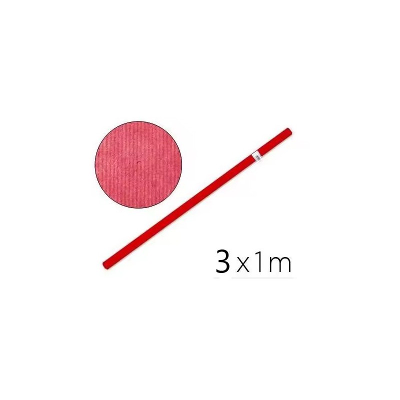 ROLLO KRAFT 1x3 COLOR ROJO FABRISA