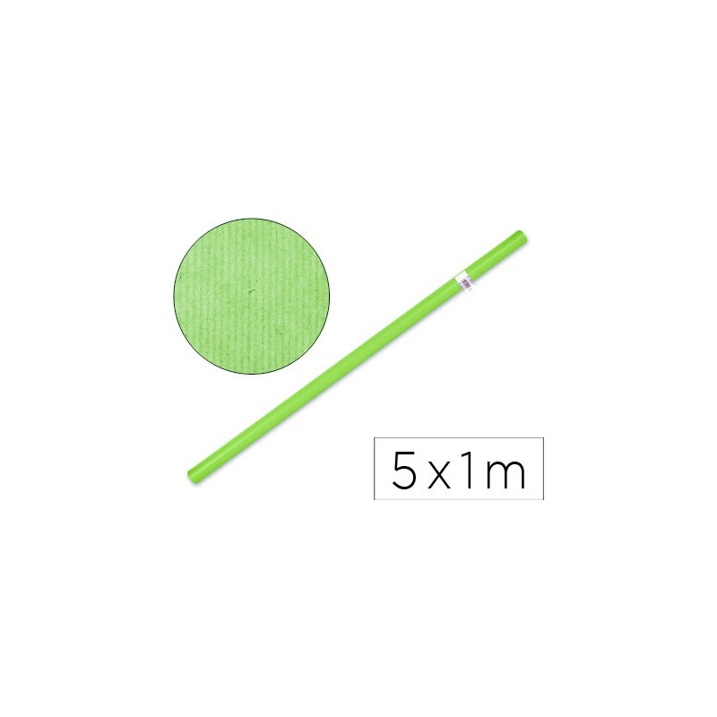 PAPEL KRAFT 1X5 MT COLOR VERDE FABRISA