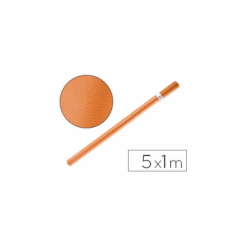 PAPEL KRAFT 1X5 MT COLOR NARANJA FABRISA