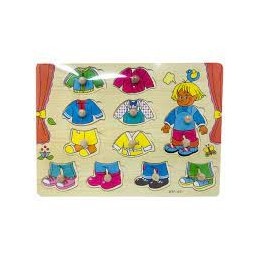 PUZZLE MADERA ENCAJABLE NIÑO 12PZS