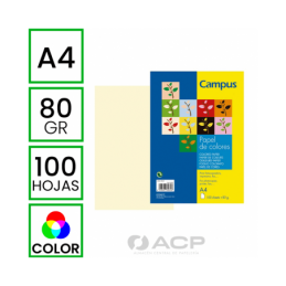 PAPEL CAMPUS A4 CREMA 80GR/100H
