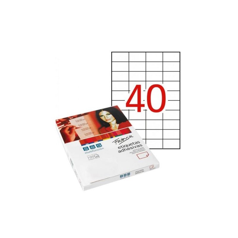 ETIQUETA ADHESIVA MULTIFUNCIÓN 52.5x29.7mm FABRISA
