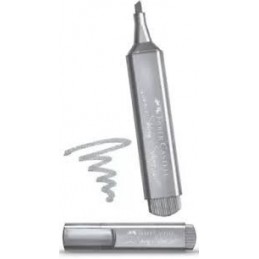 MARCADOR FABER PLATA TEXTLINER METALICO