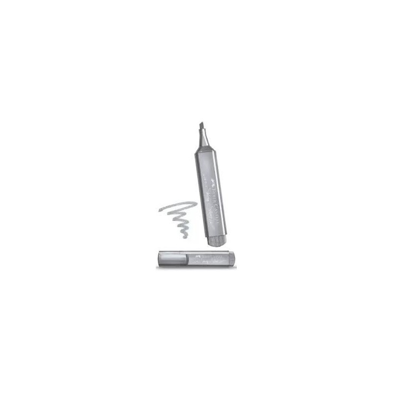 MARCADOR FABER PLATA TEXTLINER METALICO