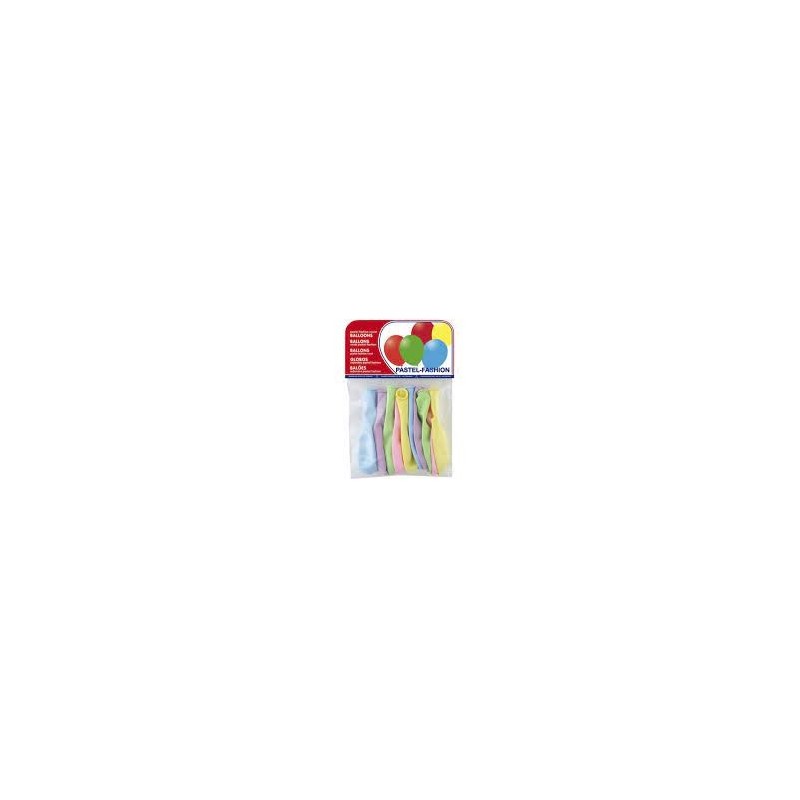 GLOBOS PASTEL CLARO BOLSA 10 UDS SURTIDAS