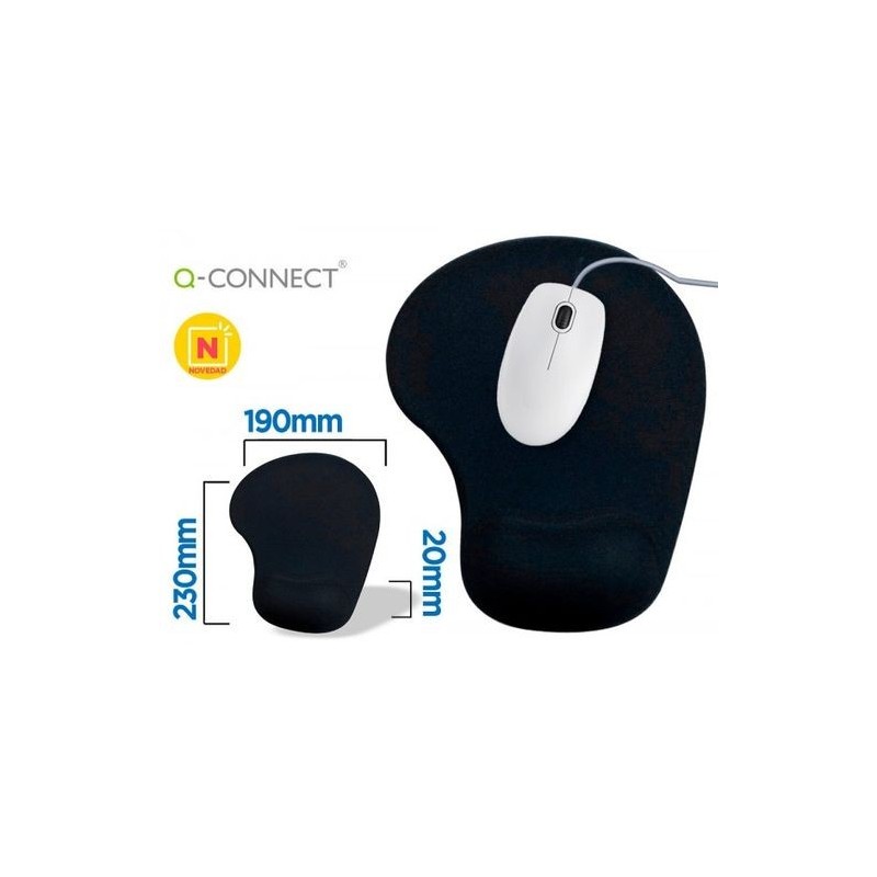 ALFOMBRILLA Q-CONNECT GEL COLOR NEGRO 190x230