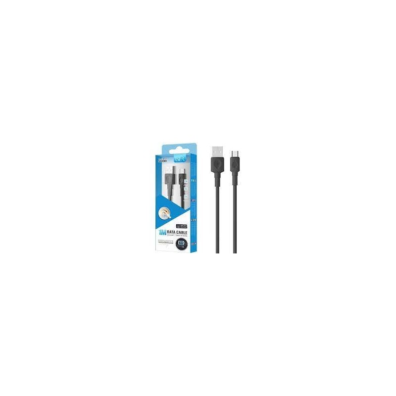 ISER SK1001 CABLE MICRO USB 3.0A 1MT OD4.0 NEGRO