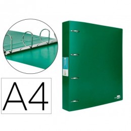 CARPETA LIDERPAPEL 4A 40MM PP A4 VERDE TRASLUCIDO