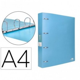 CARPETA LIDERPAPEL 4A 40MM PP A4 CELESTE OPACO