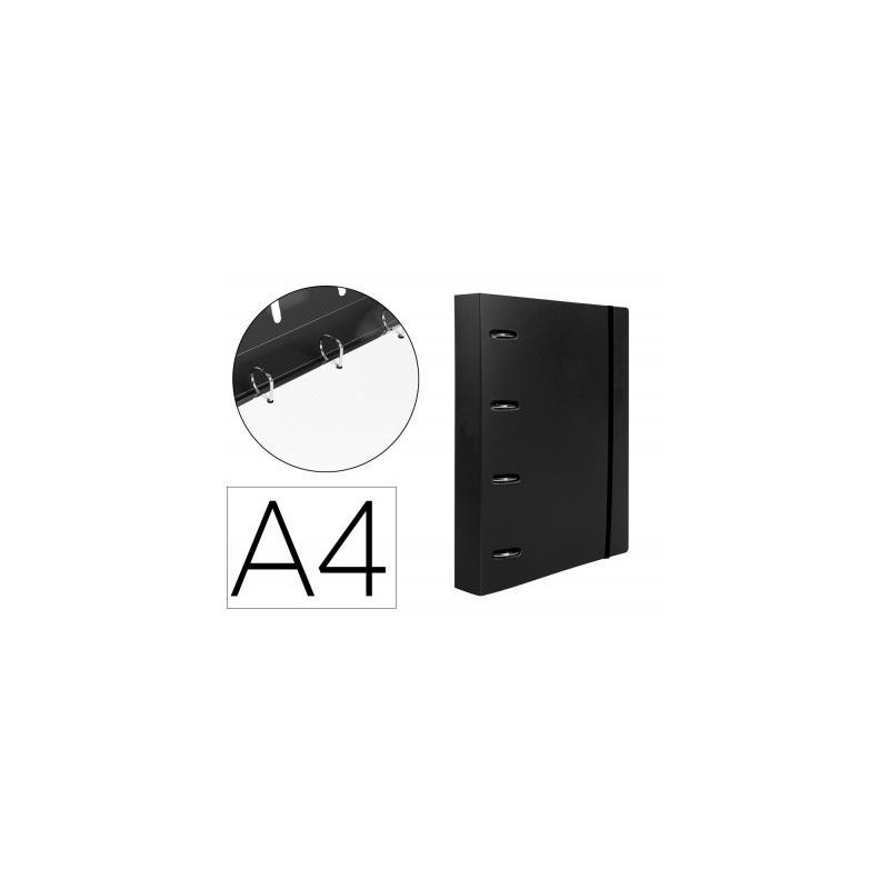 CARPETA CON RECAMBIO A4 5MM 100H 80GR PP 4A NEGRO