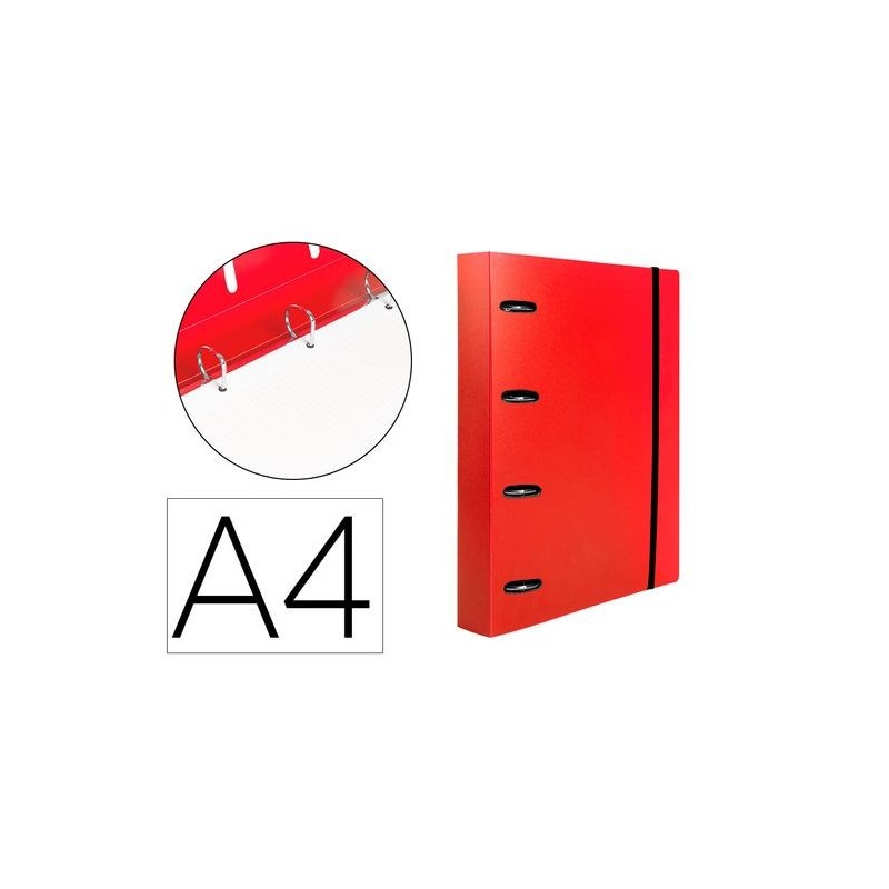 CARPETA CON RECAMBIO A4 5MM 100H 80GR POLIP ROJO