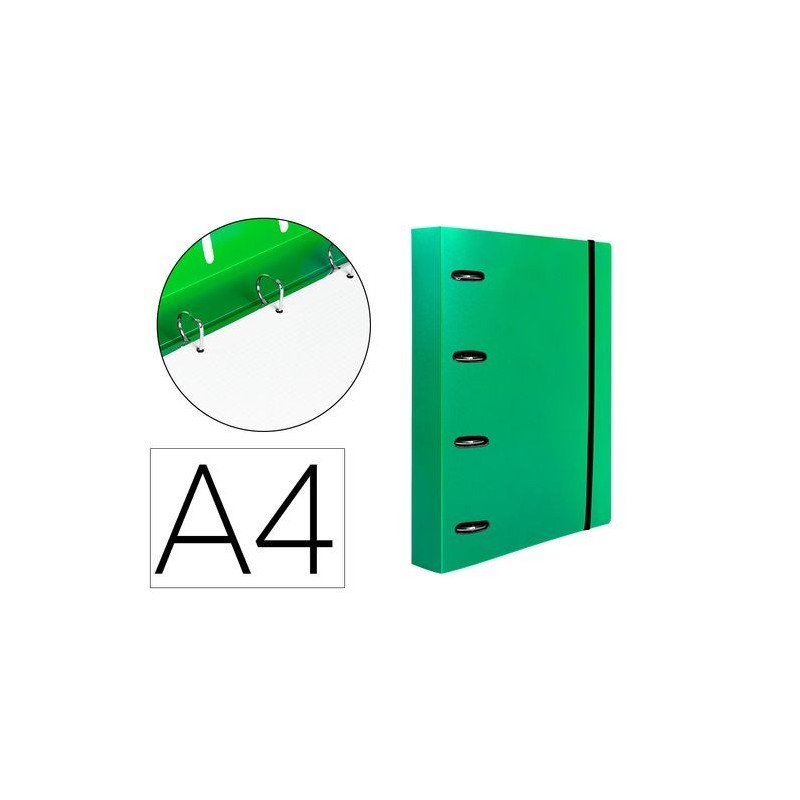 CARPETA CON RECAMBIO A4 5MM 100H 80GR POLIP VERDE