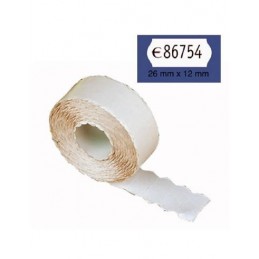 ROLLO ETIQUETAS 26x12 BLANCA REMOVIBLE OVAL