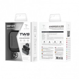 AURICULARES INALAMBRICOS TWS V.5.0 NEGRO