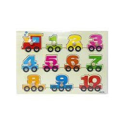 PUZZLE MADERA ENCAJABLE TREN DE NUMEROS 24PZS