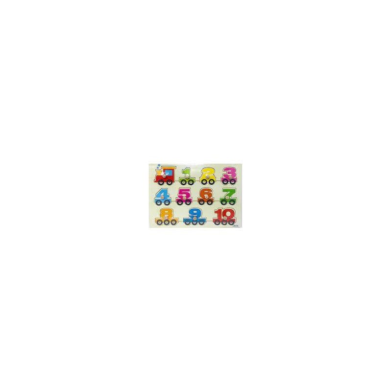 PUZZLE MADERA ENCAJABLE TREN DE NUMEROS 24PZS