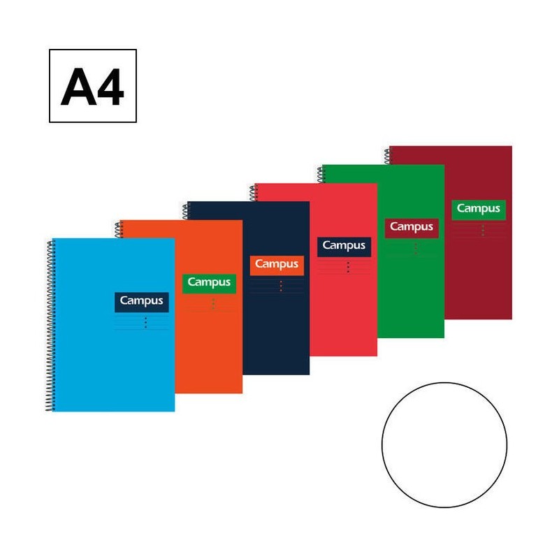 BLOC ESCOLAR A4 80H TD COLOR LISO