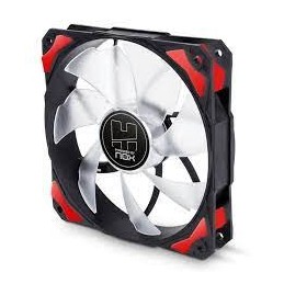 VENTILADOR NOX H-FAN ROJO 12CM LED