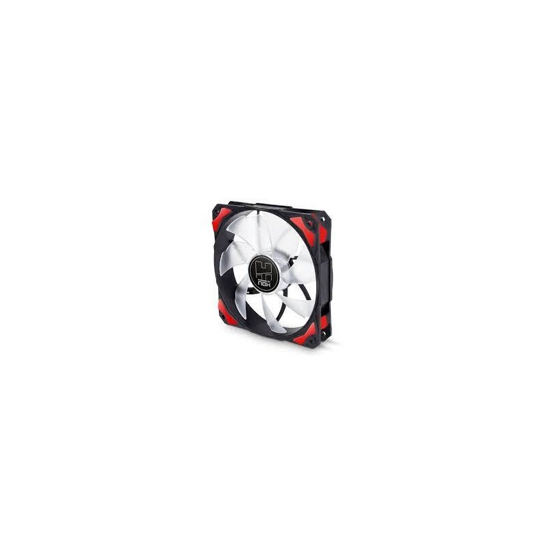 VENTILADOR NOX H-FAN ROJO 12CM LED