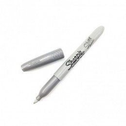 ROTULADOR SHARPIE PERMANENTE FINO METALIC PLATA