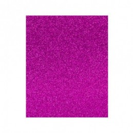 LAMINA GOMA EVA 20x30 FUCSIA EFECTO PURPURINA