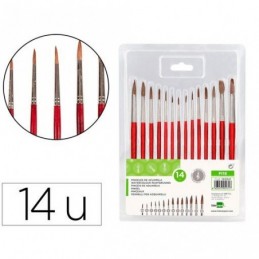 PINCELES ACUARELA ENGOMADO BLISTER 14 UDS