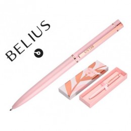 BOLIGRAFO BELIUS ROSE ALUMINIO TINTA AZUL CAJA DIS