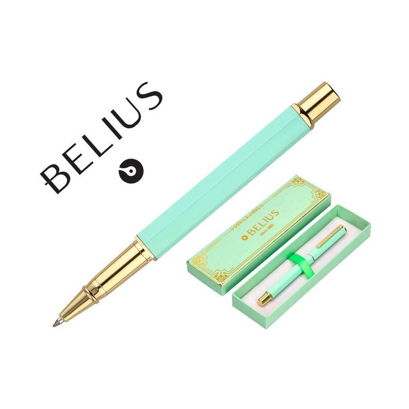 BOLIGRAFO BELIUS MACARON BLISS VERDE HEXAGONAL AZU