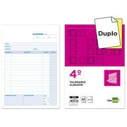 TALONARIO LIDERPAPEL ALBARAN CUARTO CON COPIA T215