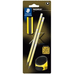 2 LAPIZ NORIX HB SET GOMA Y SACAPUNTAS STAEDTLER