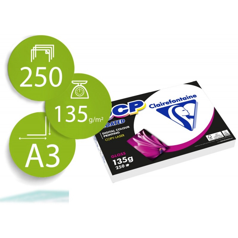 PAPEL FOTOCOPIADORA DCP COATED A3 135GR 250H