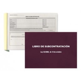 LIBRO DE SUBCONTRACIÓN DIN A4 APAISADO 10x3 JUEGOS