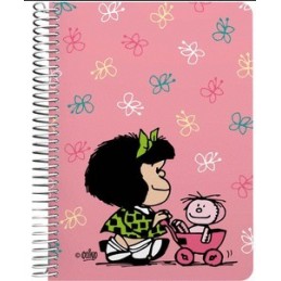 CUADERNO PP A5 80H 90G CUADRO 4MM MAFALDA 25 BABY