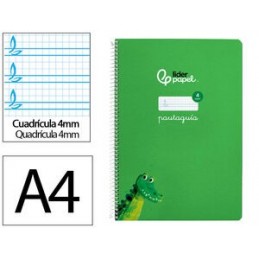 CUADERNO ESPIRAL A4 80H 75GR 4MM CON PAUTA TAPA BL